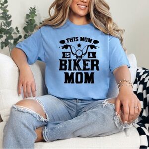 The mom is a biker mom tshirt